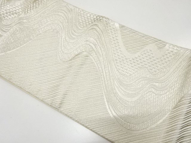 JAPANESE KIMONO / ANTIQUE FUKURO OBI / SILK / WOVEN CHECKERED